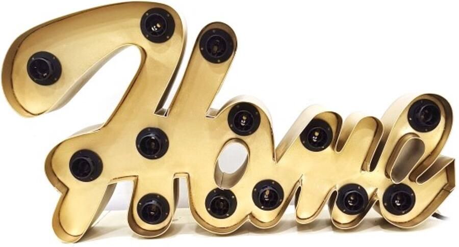 Only Natural fantastische grote letter lamp verlichting vintage stijl antiek koper 59 x 9 x 30 cm Home