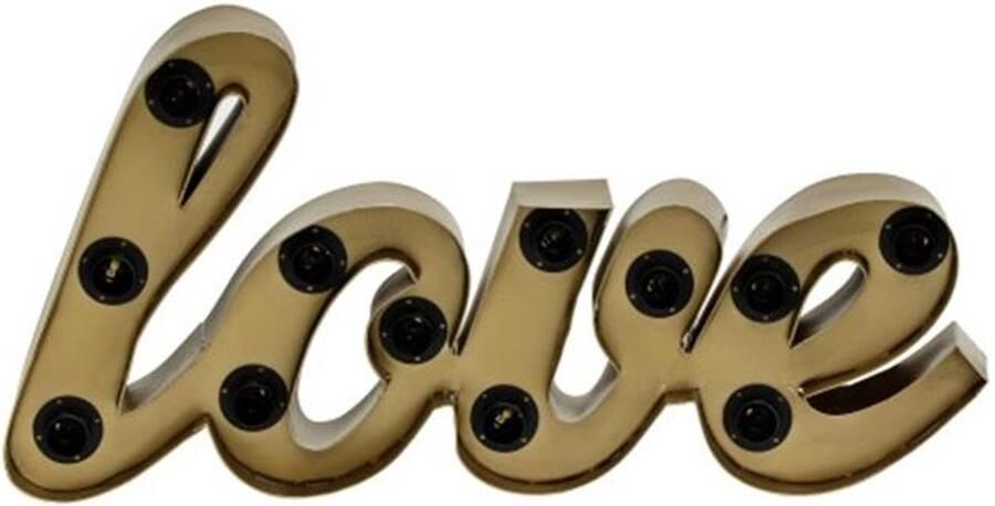 Only Natural fantastische grote letter lamp verlichting vintage stijl antiek koper 61 x 9 x 29.5 cm Love