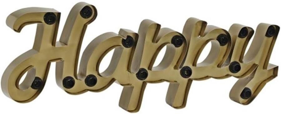 Only Natural fantastische grote letter lamp verlichting vintage stijl antiek koper 98 x 10 x 40 cm Happy