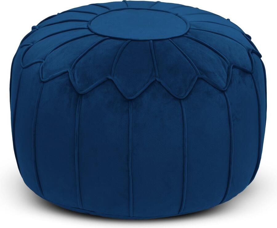 Ontspannen Zitzak Voetenbankje Kunstleer Ottoman Bean bag Poefs Lichtgewicht Zacht Voetenbankje Ergonomisch Ontwerp Rond Moroccan Poef