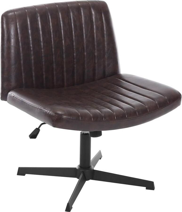 Rootz Living Rootz Ontspanningsstoel Fauteuil van kunstleer Draaibare loungestoel Schuim met hoge dichtheid Ergonomisch ontwerp 64 cm x 87 5 cm x 63 cm