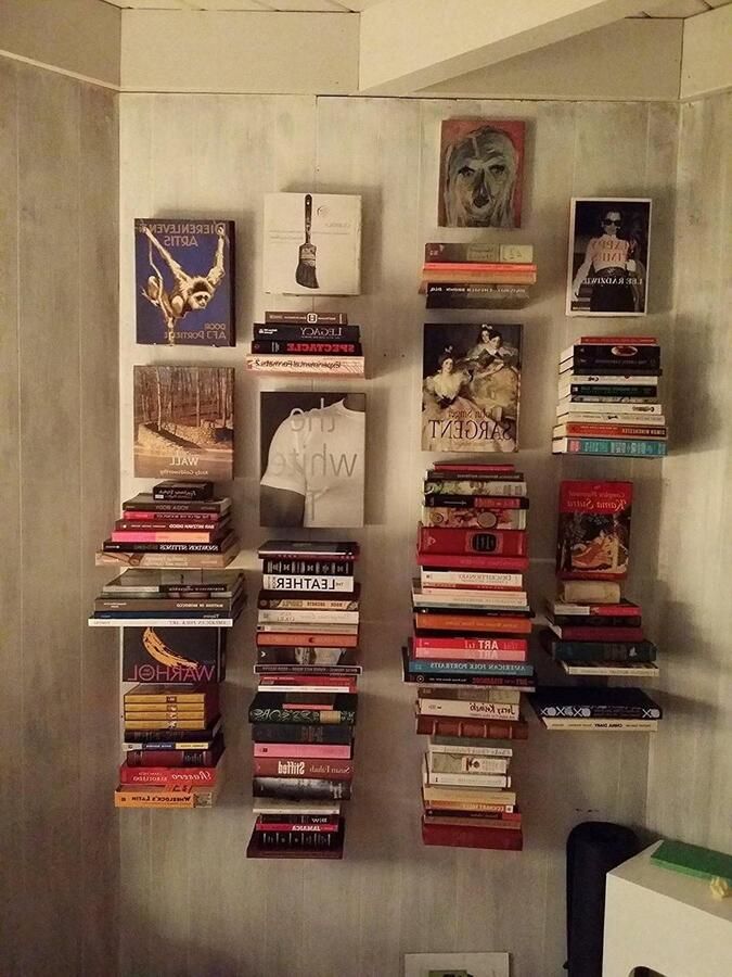 Onzichtbare boekenkast set van 3 Elegante en witte uitvoering