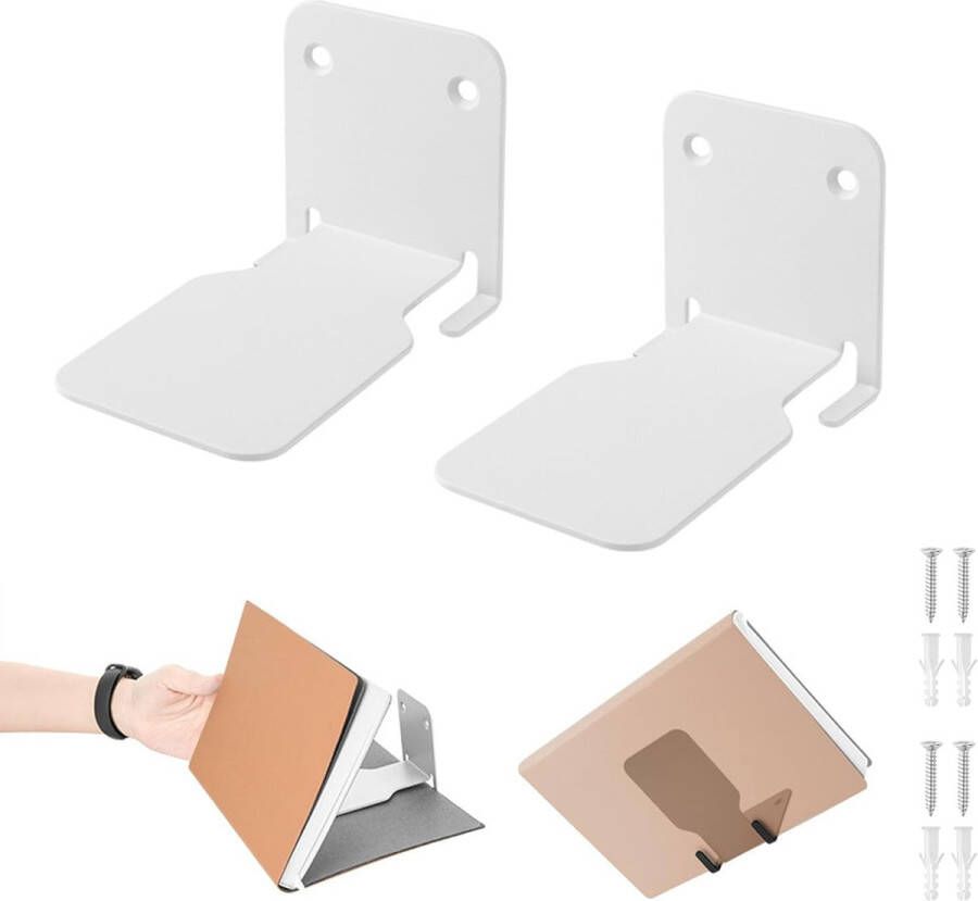 Onzichtbare boekenkast zwevende boekenhouder wand 2 stuks roestvrij staal multifunctioneel zwevend rek voor boeken met verborgen houder voor thuis kantoor klaslokaal bibliotheek