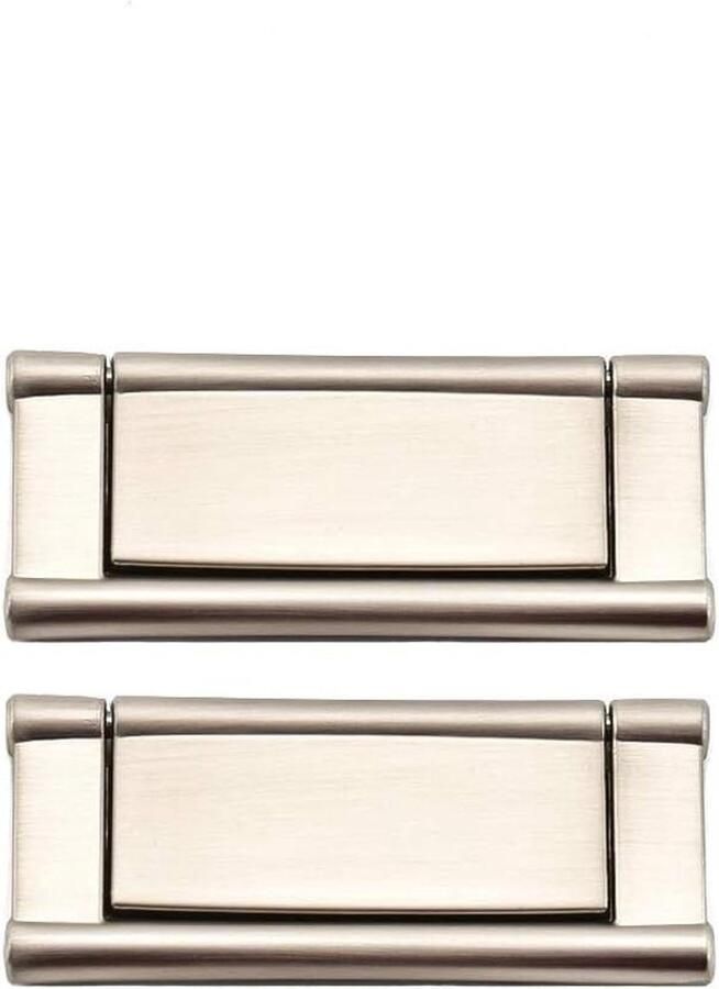 Onzichtbare handgrepen voor keukenkast Set van 2 stuks horizontale lade handgrepen 64 mm Zinklegering borstel nikkel Inclusief schroeven Stijlvol en functioneel design