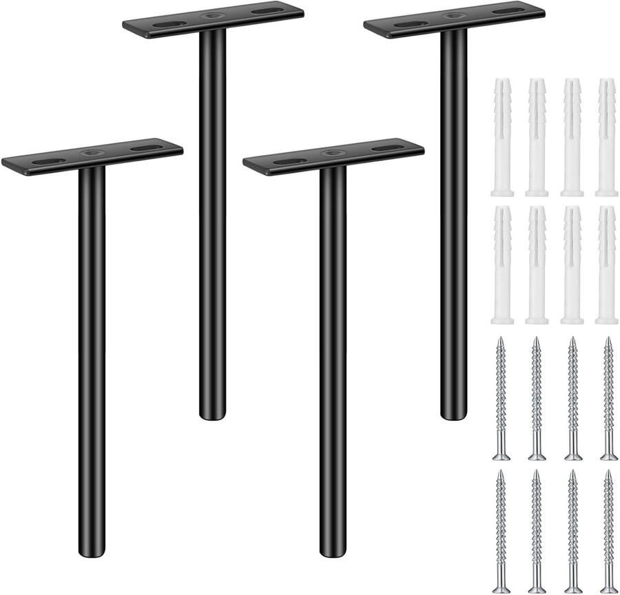 Onzichtbare Plankbeugels Stevig en Eenvoudig te Installeren Set van 4 Staal