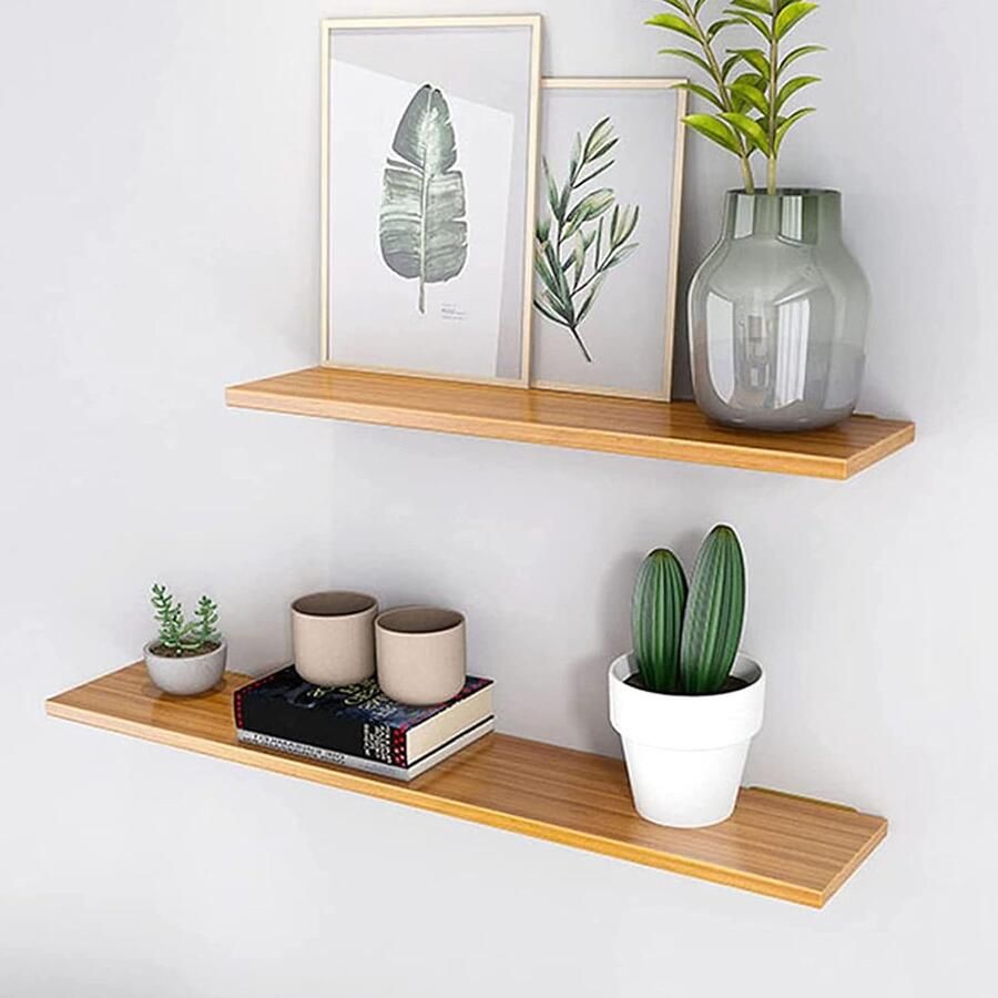 Onzichtbare verborgen wandhouder zwevende plankhouders 2 stuks wit metalen