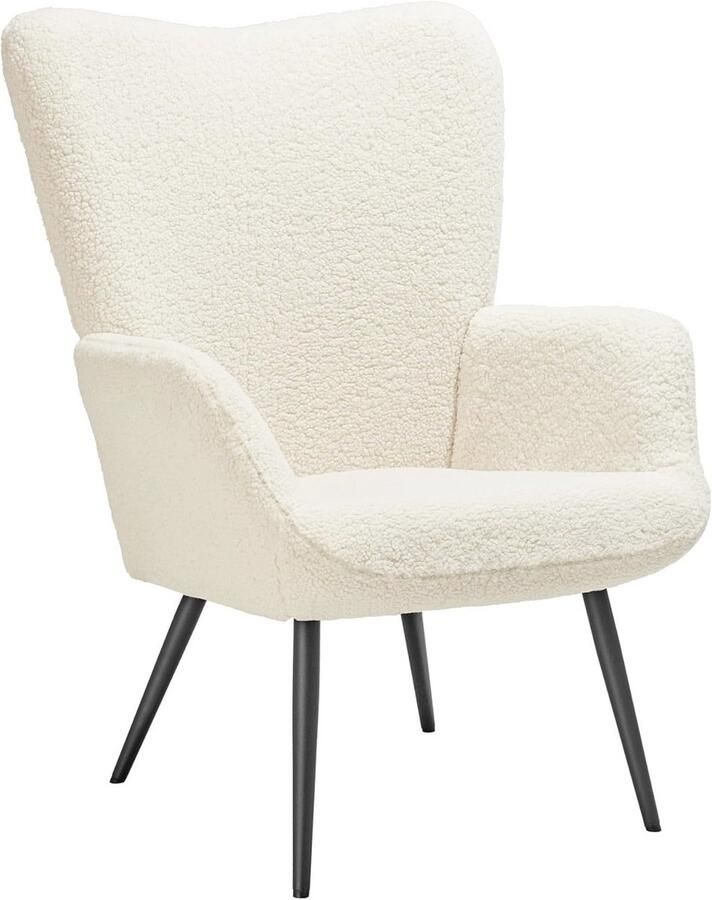 Oorfauteuil Gestoffeerd Scandinavische Stijl Teddystoel voor Woonkamer en Slaapkamer Draagvermogen tot 150 kg Kleuren