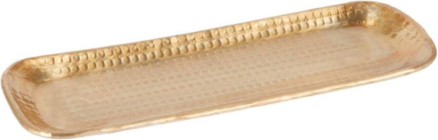 Oosters dienblad van aluminium Hedye 30 cm Marokkaans theedienblad in de kleur goud Oosterse gouden dienblad goudkleurig Oosterse decoratie op de gedekte tafel