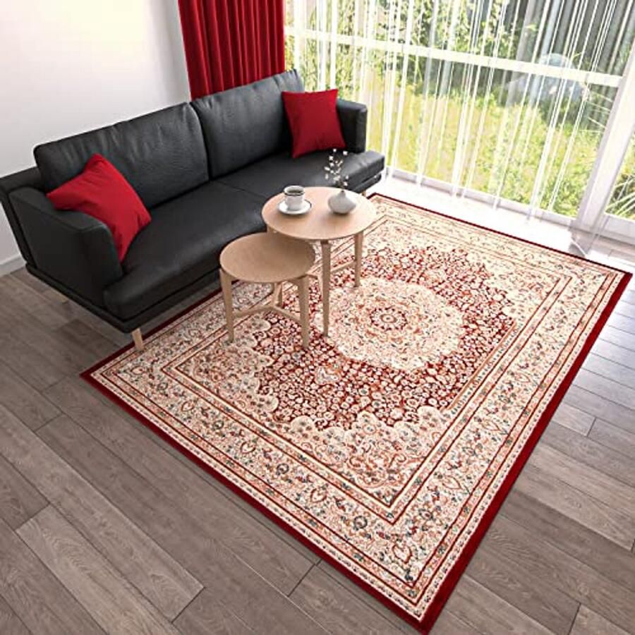 Oosters Vloerkleed met Traditioneel Patroon Tapijt voor Woonkamer Slaapkamer en Eetkamer 60x100cm Rood