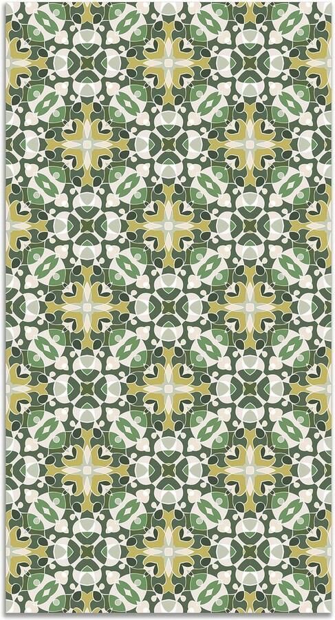 Oosterse Hydraulische Stijl Vinyl Keukenmat 60x200 cm Antislip Schimmeldodend en Vlamvertragend PVC Vloerkleed