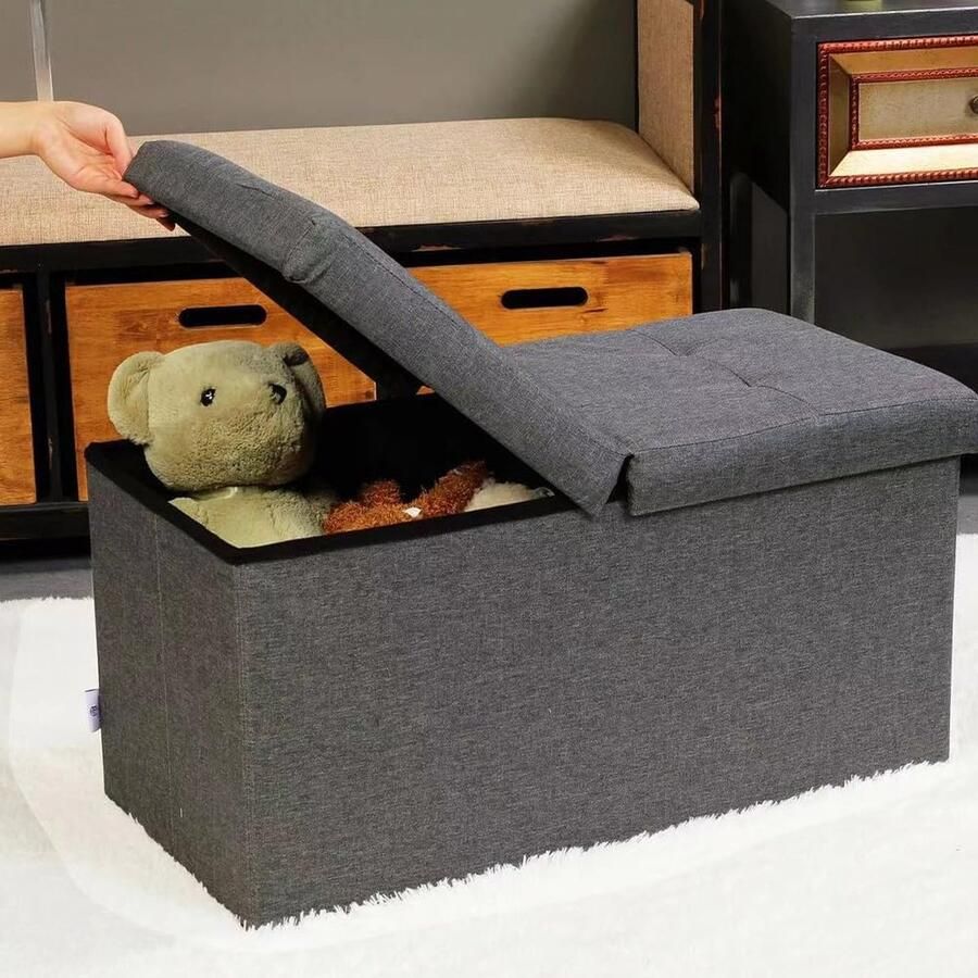 YOUDENOVA Kledingkast om op te hangen opvouwbaar 6 niveaus opslag van hangende kasten kledingorganizer met versterking aan de binnenkant schoenenopslag grijs