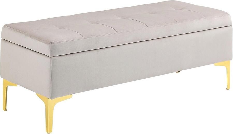 Opbergbank met Opbergruimte en Gestoffeerde Zitting 2-in-1 Sleek Design voor Slaapkamer of Entree