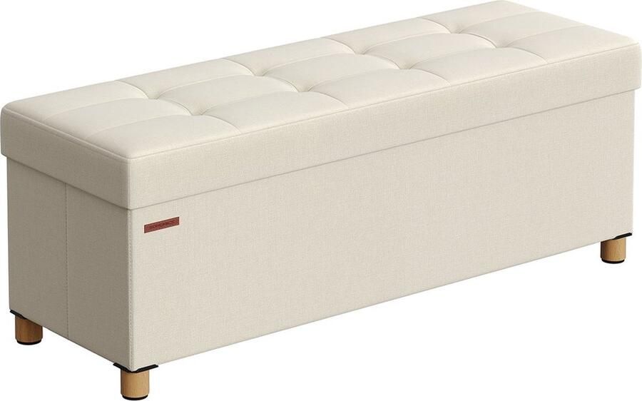 Rootz Living Rootz Opbergbank Ottomaanse Zitkist Voetensteun MDF Imitatielinnen 25D Schuim 38cm x 110cm x 40cm