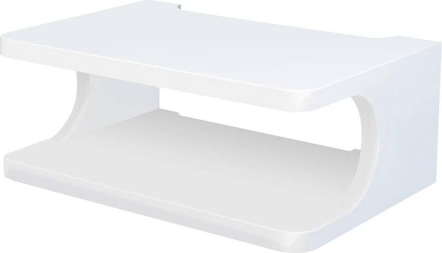 Opbergbox voor wifi-router wandhouder voor wifi-router routerkast tv-consoles routerrek rek voor wifi-router en telefoon dvd-rek muur wanddecoratie (wit)