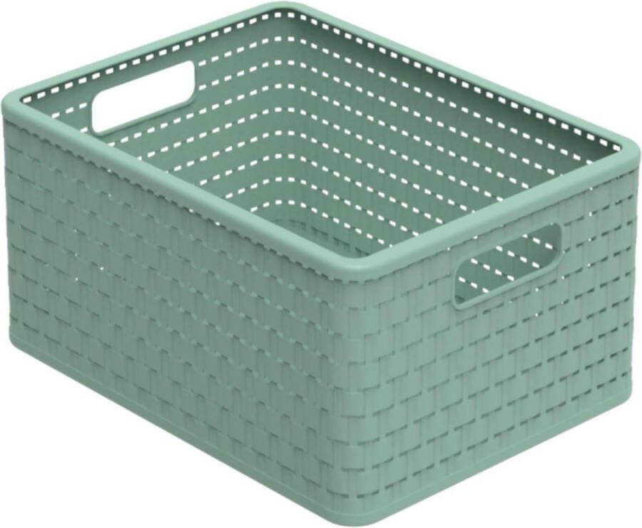 Opbergdoos 18 liter rotan-look kunststof (PP)Rotho