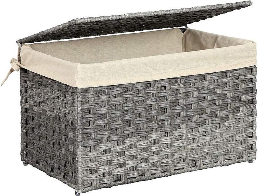 Rootz Living Rootz Opbergdoos Grote Opbergdoos Draagbare Opslag Speelgoed Opbergdozen Grijs 55 5 x 34 x 34 cm