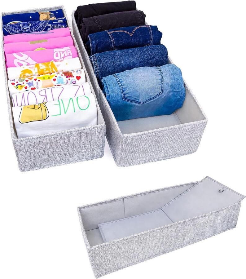 Opbergdoos Kledingkast Perfecte Pasvorm 2-delige Set Neutraal Kleurenschema