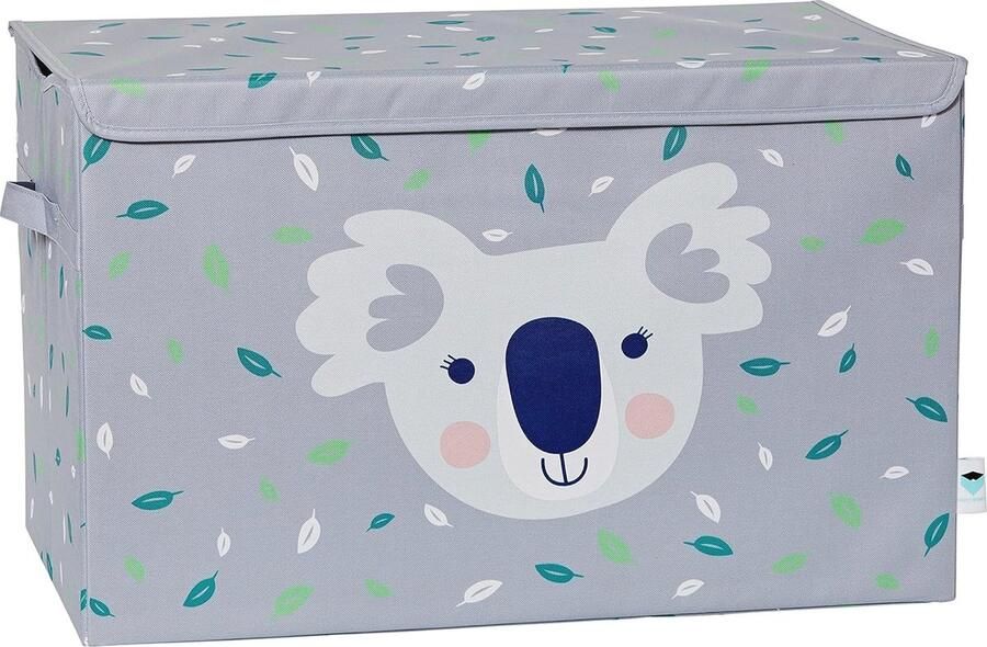 Opbergdoos met Deksel Grijze Stoffen Speelgoedkist 62x38x39 cm Sterke en Stabiele Opbergruimte