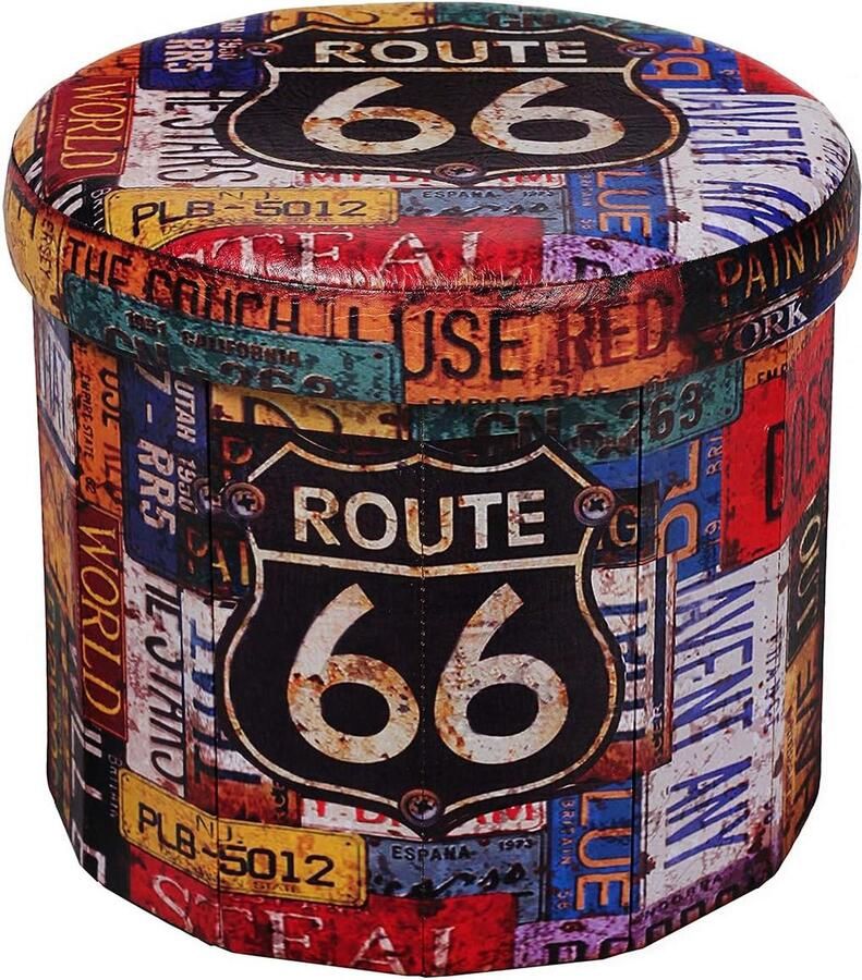 Opbergdoos zitkubus met opbergruimte opvouwbare kruk organizerbox opvouwbare kinderbank gekleurd