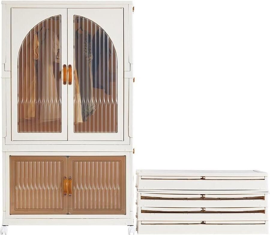 Opbergdozen 98L met deksel en wielen Set van 2 Closet organizer voor slaapkamer en kinderkamer kledingkasten slaapkamer