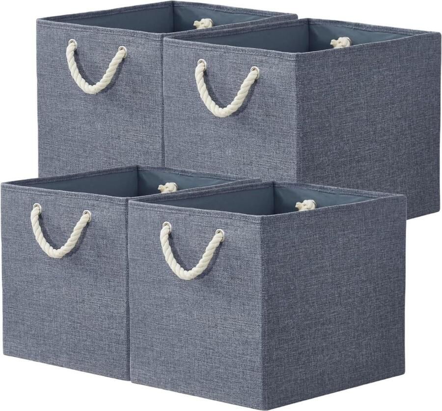 Opbergdozen Opvouwbaar Geschikt voor Kleding 1 stuk Koel Grijs 33 x 38 x 33 cm