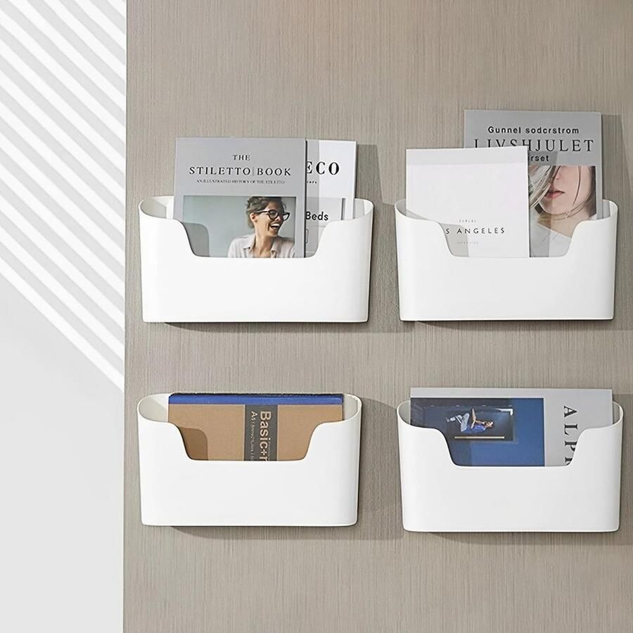 Luvetrex Praktische Zelfklevende Opbergdozen voor Keukenkastdeur Set van 4 Ideaal voor Kleine Voorwerpen