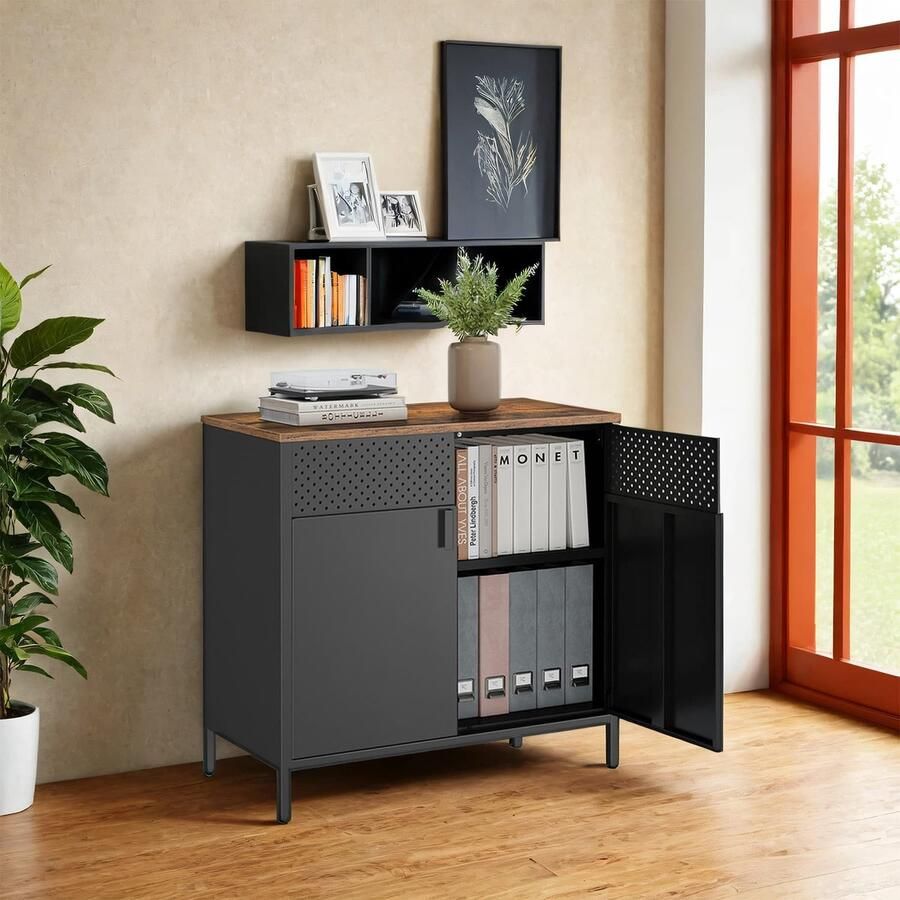 Opbergkast – Metalen Kast – Met Dubbele Deuren