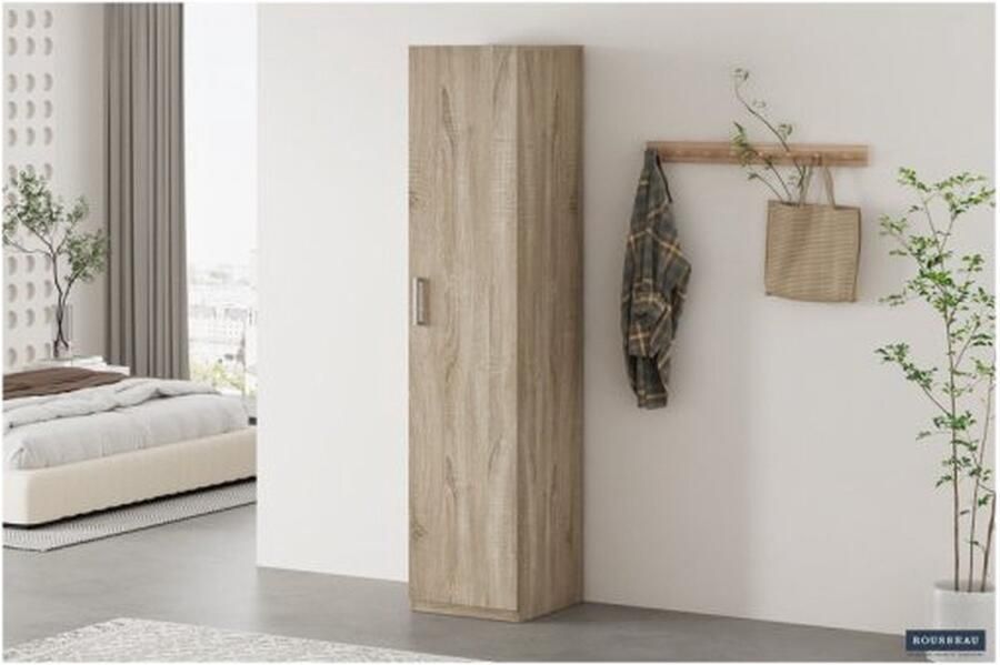 ZAZA Home Opbergkast 'Mike' 40 cm 1 deur Sonoma WR01 Spaanderplaat en decor