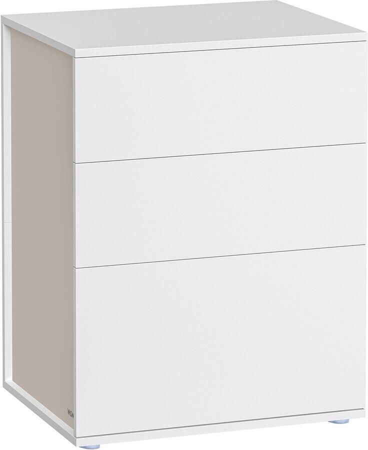 Opbergkast nachtkastje ladekast staande kast met 3 laden eenvoudig te monteren modern en stijlvol ontwerp geschikt voor slaapkamer en woonkamer 35 x 45 x 58 7 cm wit