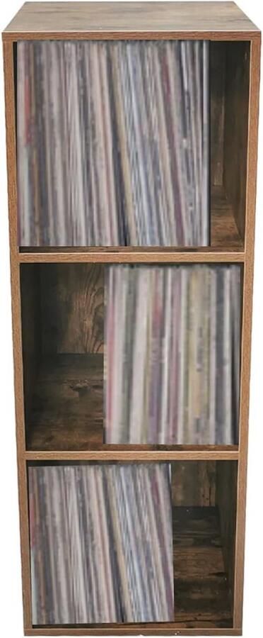 Opbergkast voor LP Platen Vintage Bruin Multifunctionele Boekenkast