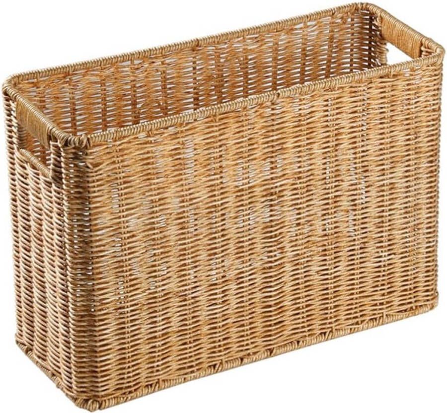 Opbergmand voor tijdschriften zeegras geweven aktenhouder smalle ruimte opbergmand boek rieten mand opbergmand voor bureau thuis