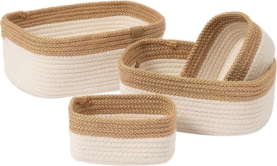 Opbergmanden van katoenen touw