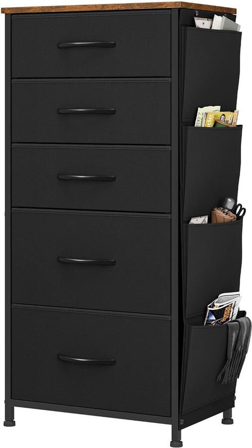 Opbergorganizer met 5 Laden Modern Design 1 stuk Wit Metaal en MDF