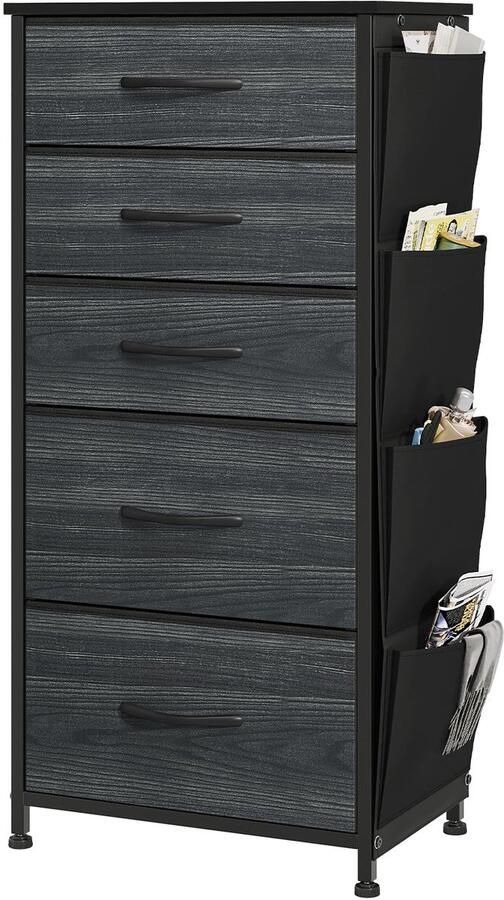 Opbergorganizer met 5 Laden Modern Design 1 stuk Wit Metaal en MDF