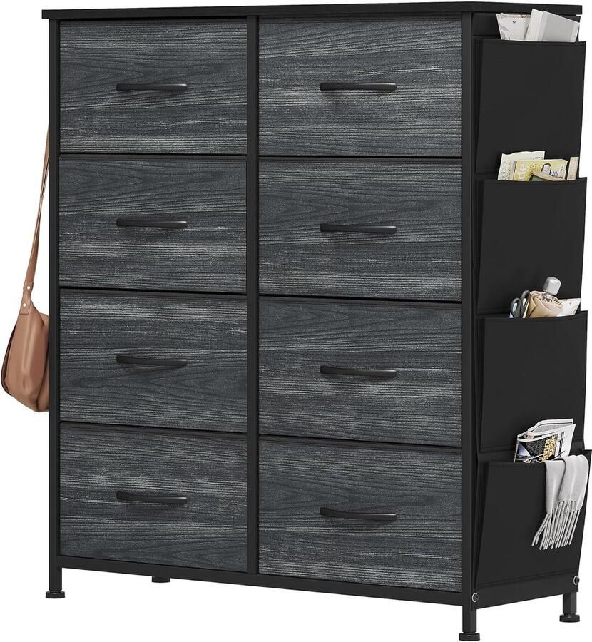 Opbergorganizer met 8 Laden Modern Design 1 stuk Wit Metaal en MDF