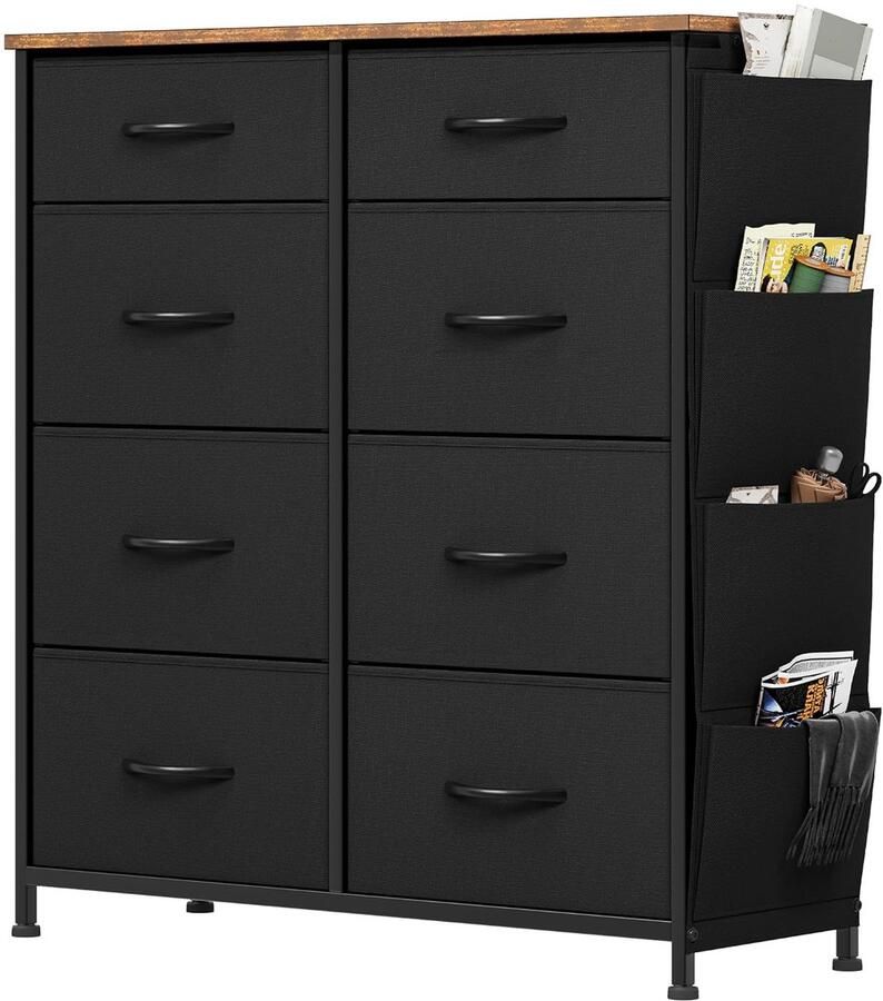 Opbergorganizer met 8 Laden Modern Design 1 stuk Wit Metalen Frame MDF Hout