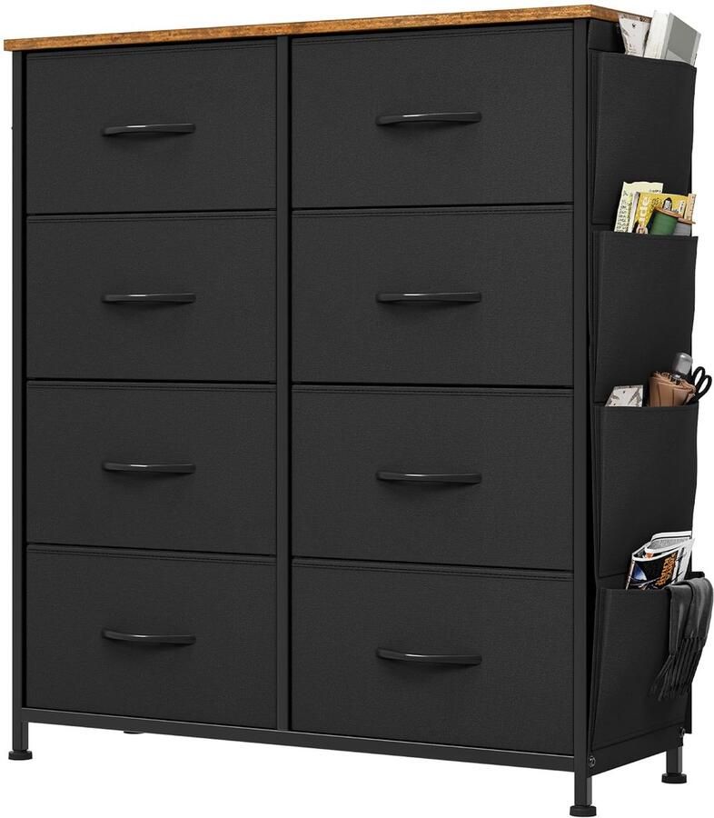 Opbergorganizer met 8 Laden Stevig Metalen Frame Wit