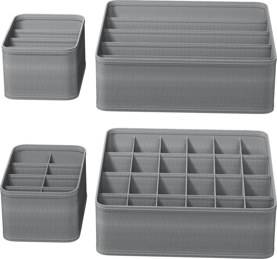 Opbergsysteem voor laden 4 stuks opbergdozen kast van mesh sokken opbergdoos opvouwbare organizer kledingkast voor kleding beha's stropdassen ondergoed broeken Jean