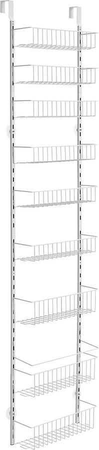 Opbergsysteem voor voorraadkast boven de deur stalen kruidenrekjes met 9 etages verstelbare wandplanken voor keuken badkamer en huis zwart