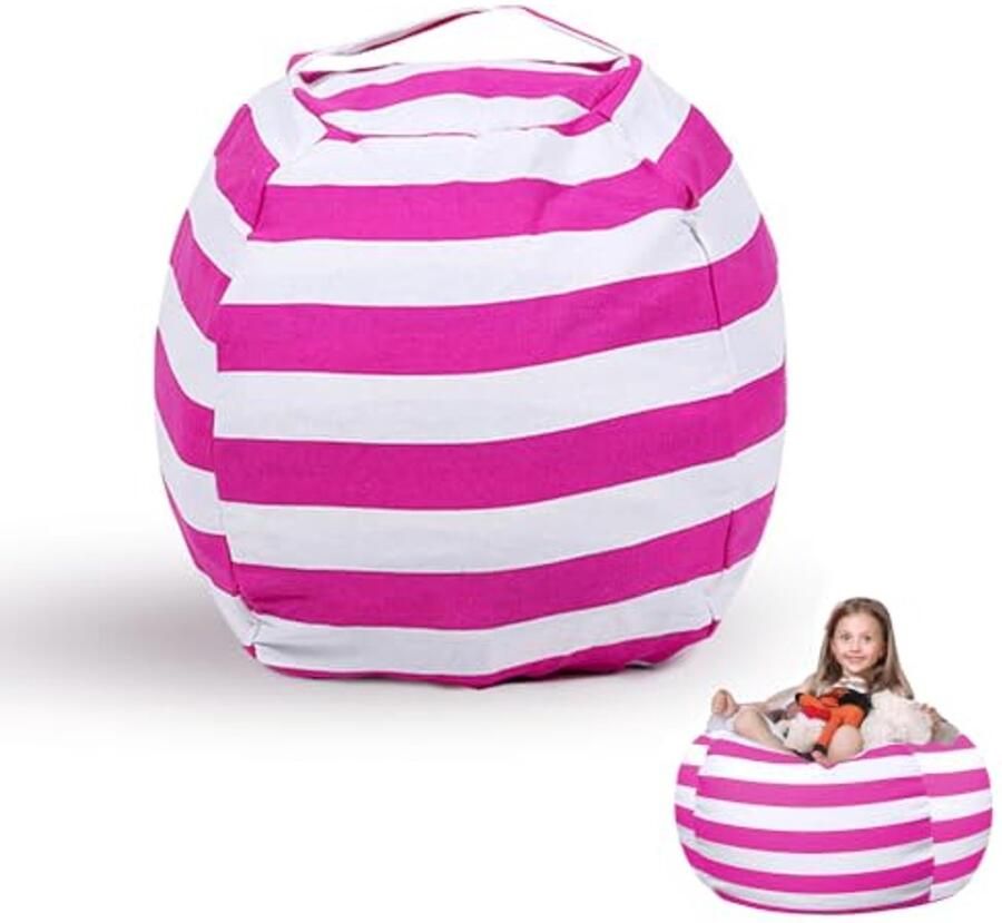 Opbergtas voor kinderen Zitzak voor pluche speelgoed comfortabel en zacht ideaal voor opbergen (61 cm)