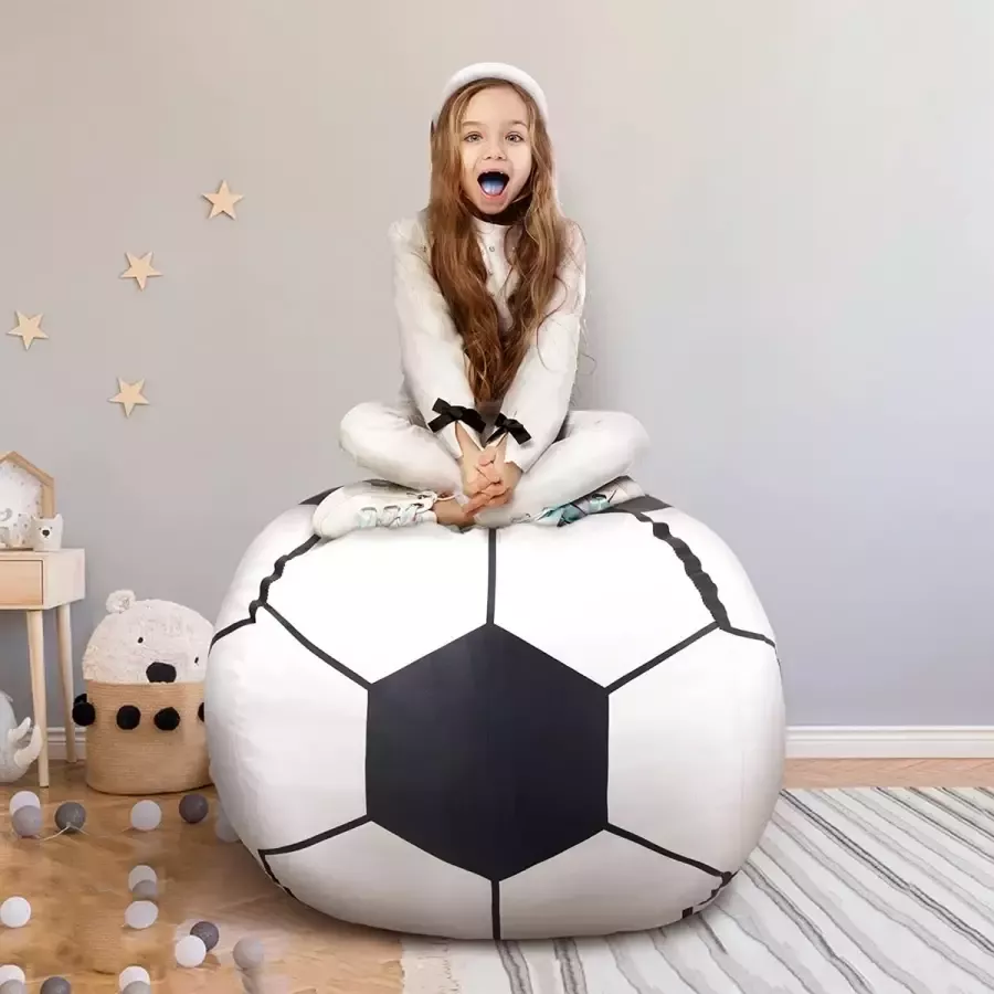 Opbergzak voor speelgoed gestreepte zitzak opbergtas