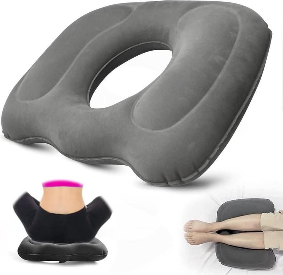 Zitkussen orthopedisch opblaasbaar donutkussen anti-aambeien ergonomisch ringkussen voor lang zitten op bureaustoelen zitkussen orthopedische