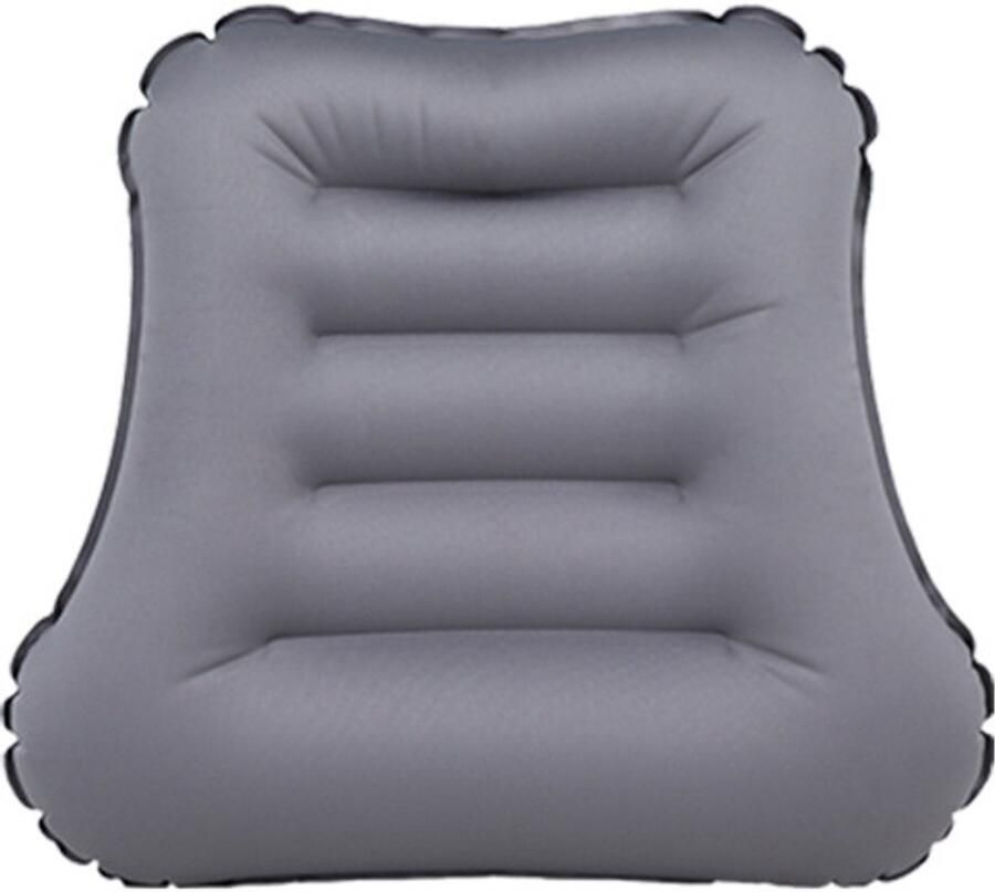 Opblaasbaar lendenkussen voor reizen lendensteun draagbaar lendenkussen langeafstandsondersteuning voor de taille grijs