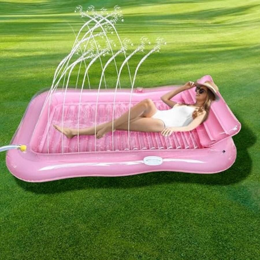 Opblaasbaar Luchtmatras voor Zwembad met Bekerhouder en Hoofdsteun 208 x 130 cm