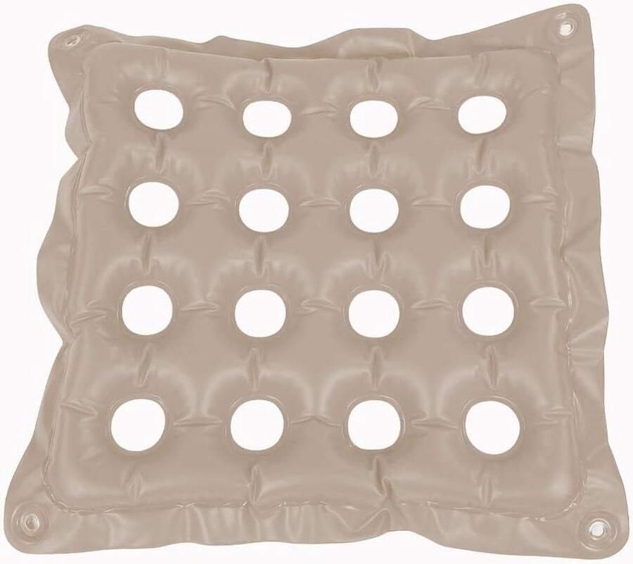 Opblaasbaar Luchtzitkussen PVC Draagbaar en Opvouwbaar Grijs Strandstoel Comfortabel en Verdikt