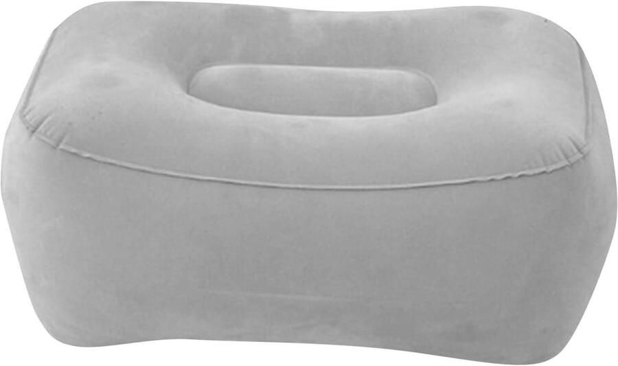 Opblaasbaar Reizen Voetsteun Kussen Zachte Flocking Voor Kantoor Auto Camping Vliegtuig
