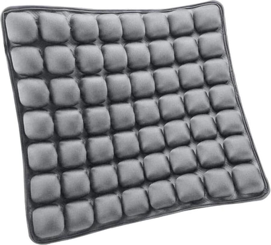Opblaasbaar zitkussen voor rugpijn verlichting Air Seat Kussen voor ischias en stuitbeen pijn 3D rugkussen voor bureaustoel autostoel rolstoel grijs