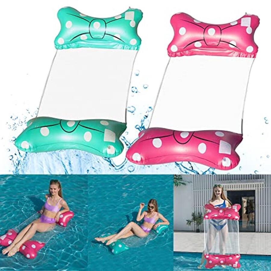 Opblaasbaar Zwembad met 4-in-1 Waterhangmat voor Volwassenen en Kinderen Draagbare Zwemaccessoires