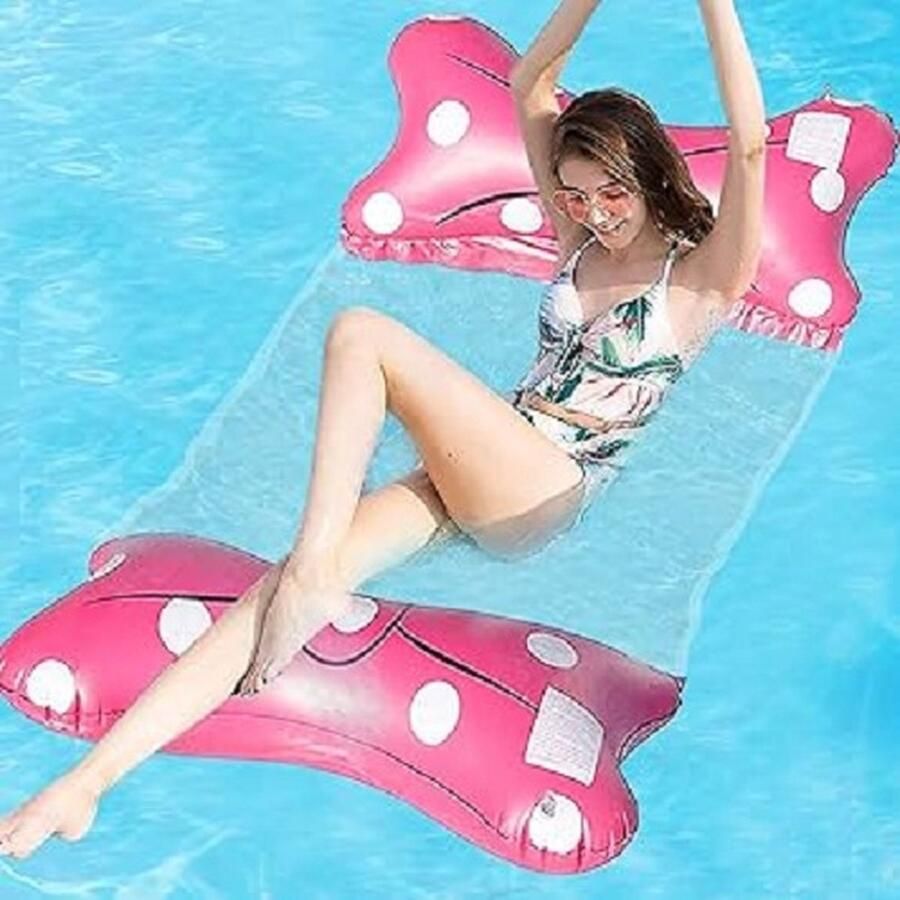 Opblaasbaar zwembed opblaasbare hangmat waterhangmat 4-in-1 loungestoel zwembad luchtmatras opblaasbaar voor volwassenen en kinderen