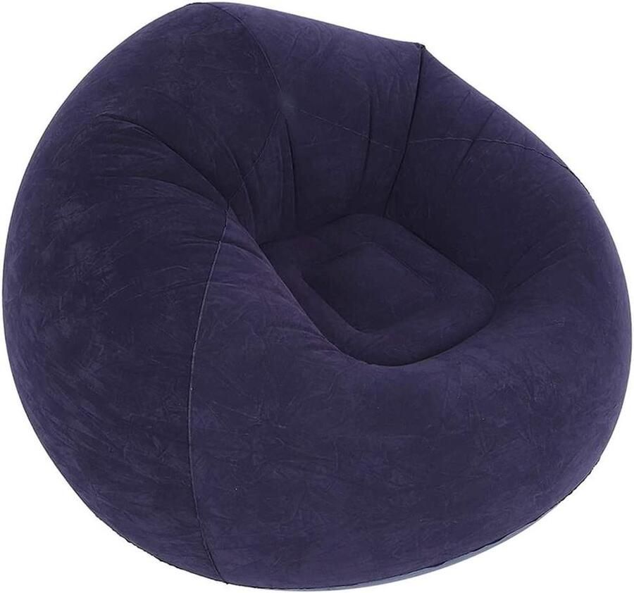 Opblaasbare Bank Stoel Zitzak Lounge Tuinmeubelen Camping Vlokken PVC Rugzakreizen (A)